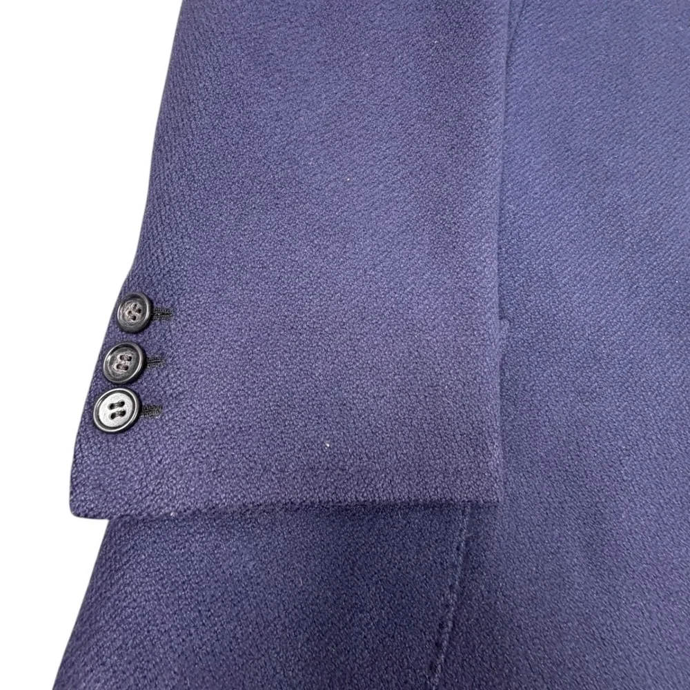 1950s Cashmere Patch Pocket Navy Blue Ireland Made Loomed Blazer 44R  Rockabilly